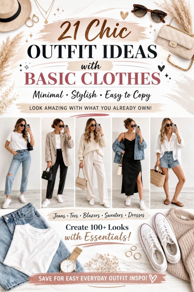Try these 21 chic outfit ideas with basic clothes
